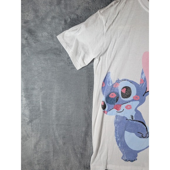 Disney Lilo & Stitch Angel "You're Outta This World" Graphic Pocket Tee Shirt XS - Picture 3 of 12